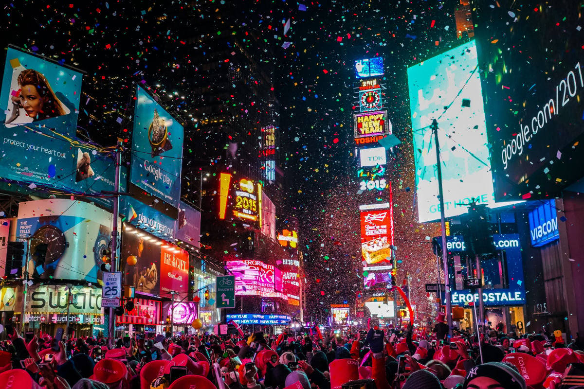 New York City, USA, Atmospheric new year