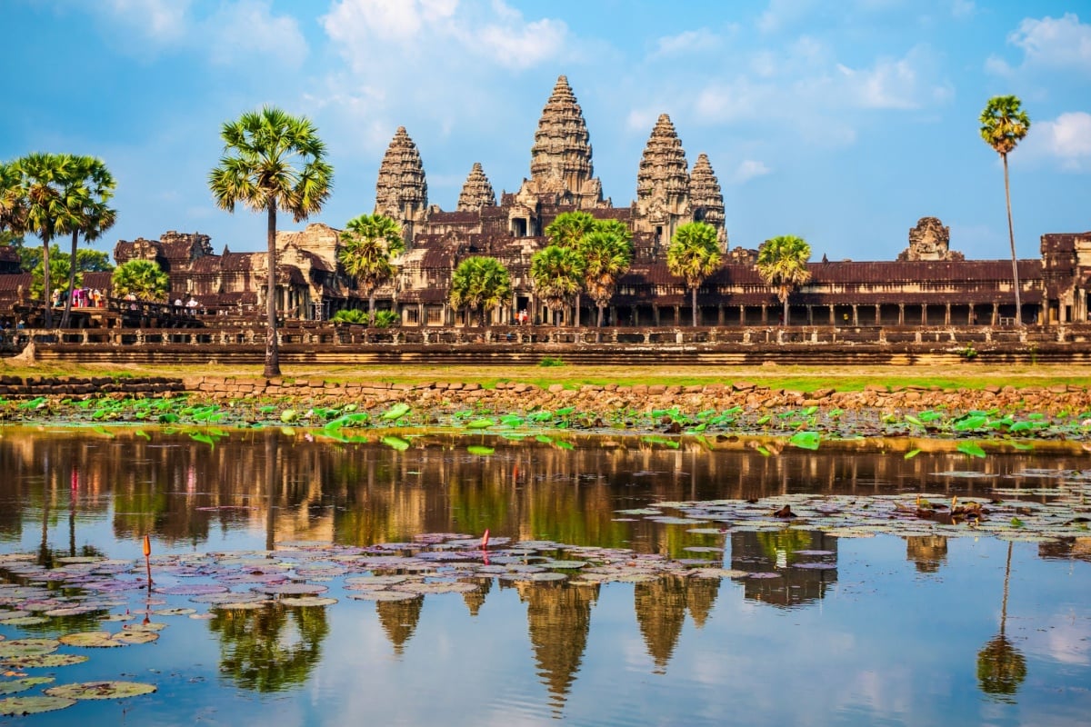 Angkor Wat temple in Siem Reap in Cambodia.